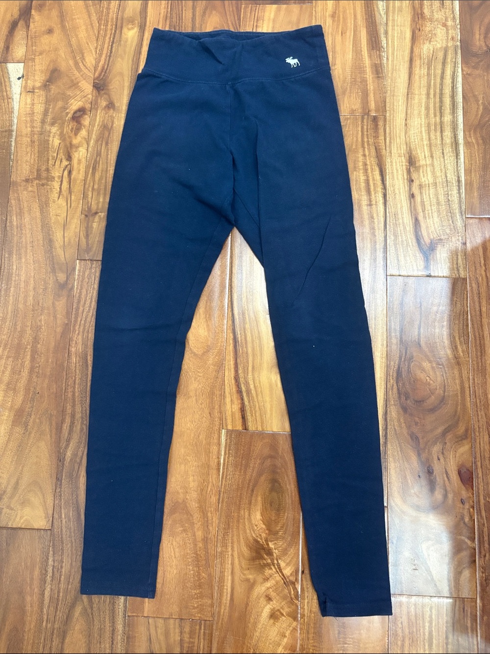 Abercrombie Kids Navy Blue Girls' Leggings with Logo